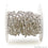 White Zircon Faceted Square 5mm Silver Plated Continuous Connector Chain