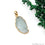 Aquamarine Free Form shape 35x16mm Gold Electroplated Gemstone Single Bail Pendant