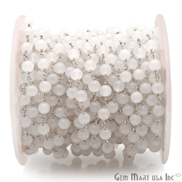 White Jade Smooth Beads...