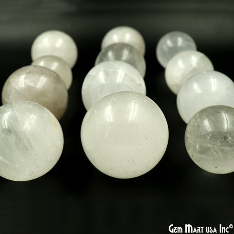Selenite Gemstone Sphere ball, Reiki Healing Crystal 40-50mm