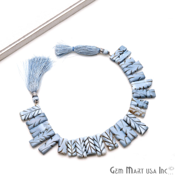 Blue Opal Rectangle Beads,...