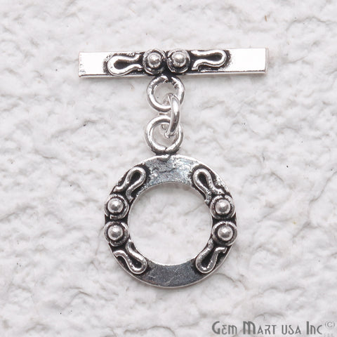 10pc Lot Round Oxidized Finding, Filigree Findings, Findings, Jewelry Findings - GemMartUSA