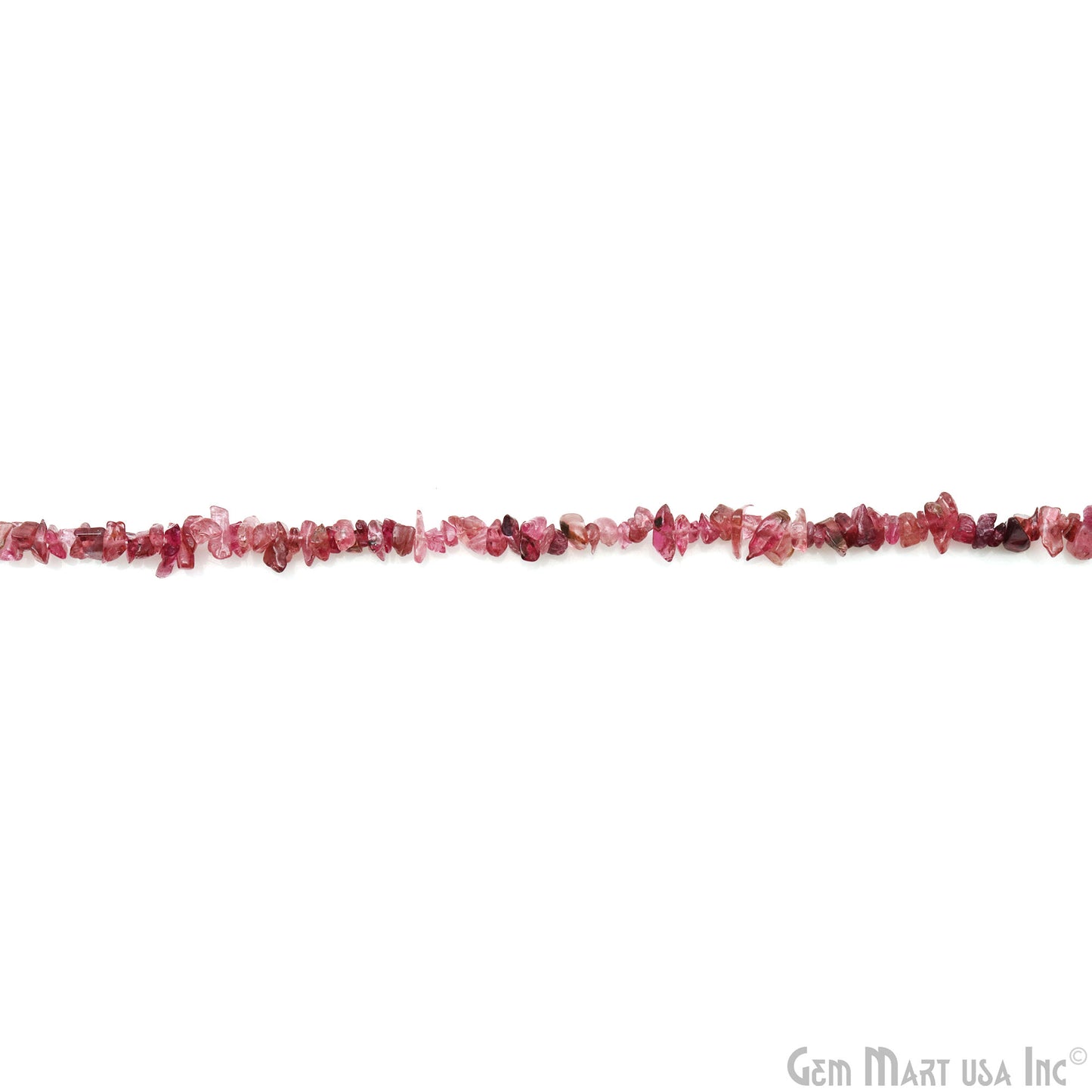 Pink Tourmaline Chips, 34Inch long Single Strand AAAmazing Quality (762227621935)