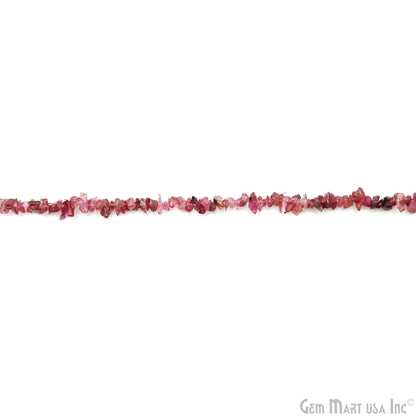Pink Tourmaline Chips, 34Inch long Single Strand AAAmazing Quality (762227621935)