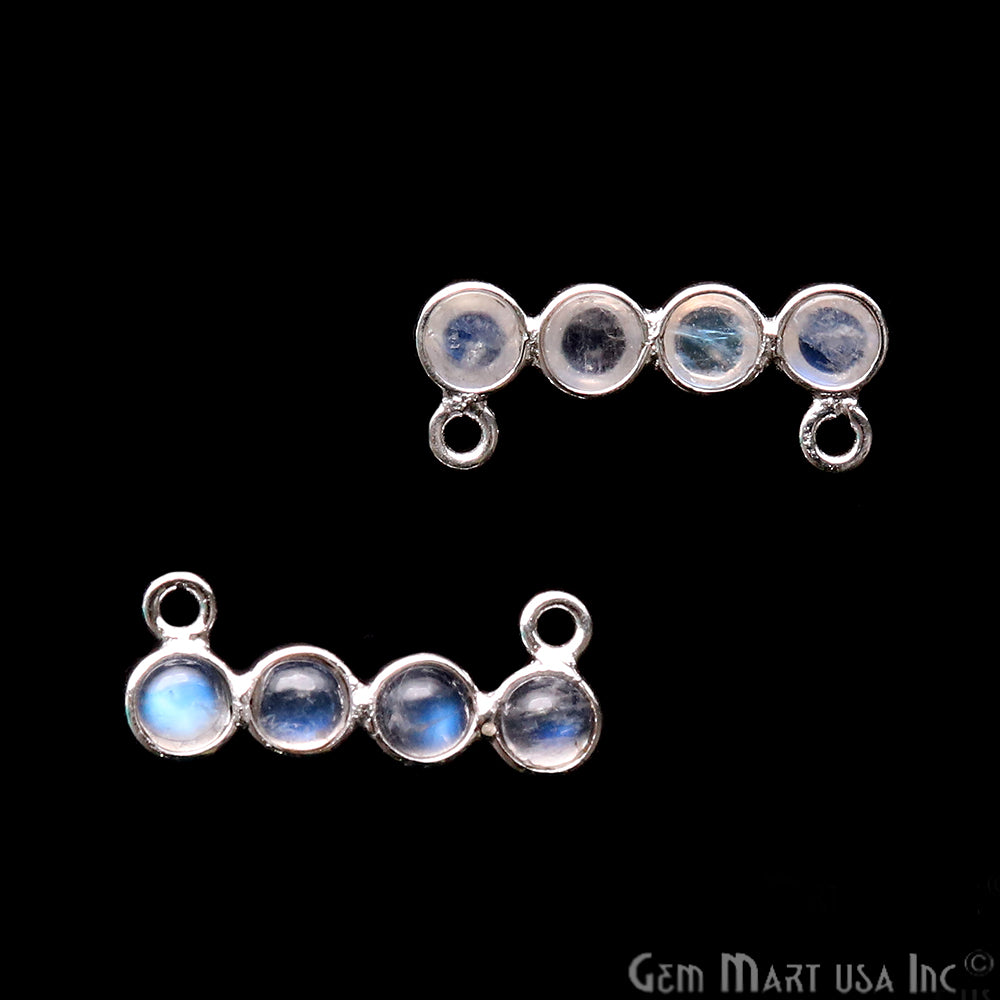 DIY Rainbow Moonstone 20x8mm Double Bail Chandelier Finding Component (Pick Your Metal) - GemMartUSA