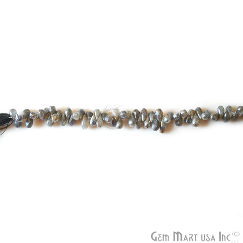 Mystique Labradorite Blue Flash Faceted Gemstone 10x6mm Rondelle Beads - GemMartUSA