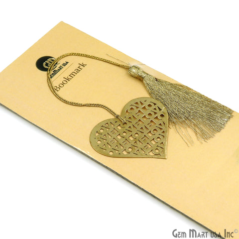 Metal Spacks Shape Bookmark With Tassel. Gold Bookmark, Reader
