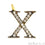 X' Alphabet Charm CZ Pave Gold Vermeil Charm for Bracelet & Pendants - GemMartUSA