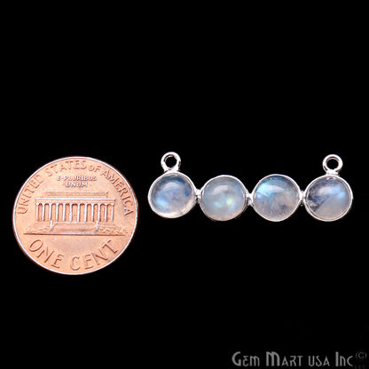 DIY Rainbow Moonstone 31x11mm Double Bail Chandelier Finding Component (Pick Your Metal) - GemMartUSA