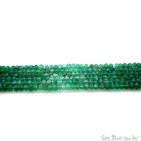 Green Onyx Shaded Micro Faceted Rondelle 3-4mm 13Inch Length AAAmazing quality 100 Percent Natural (RLGO-70010) (762709213231)