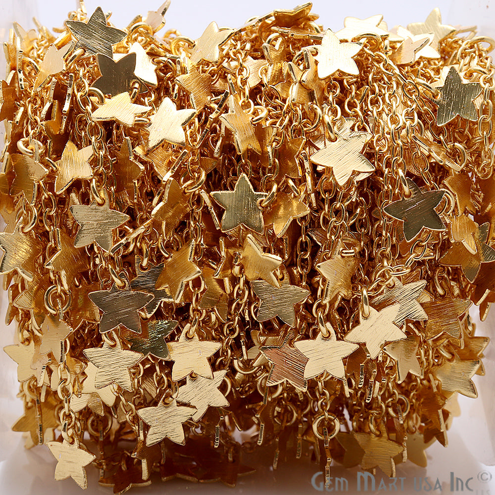 Star Shape Finding Soldered Station Rosary Chain (Pick Your Metal) - GemMartUSA