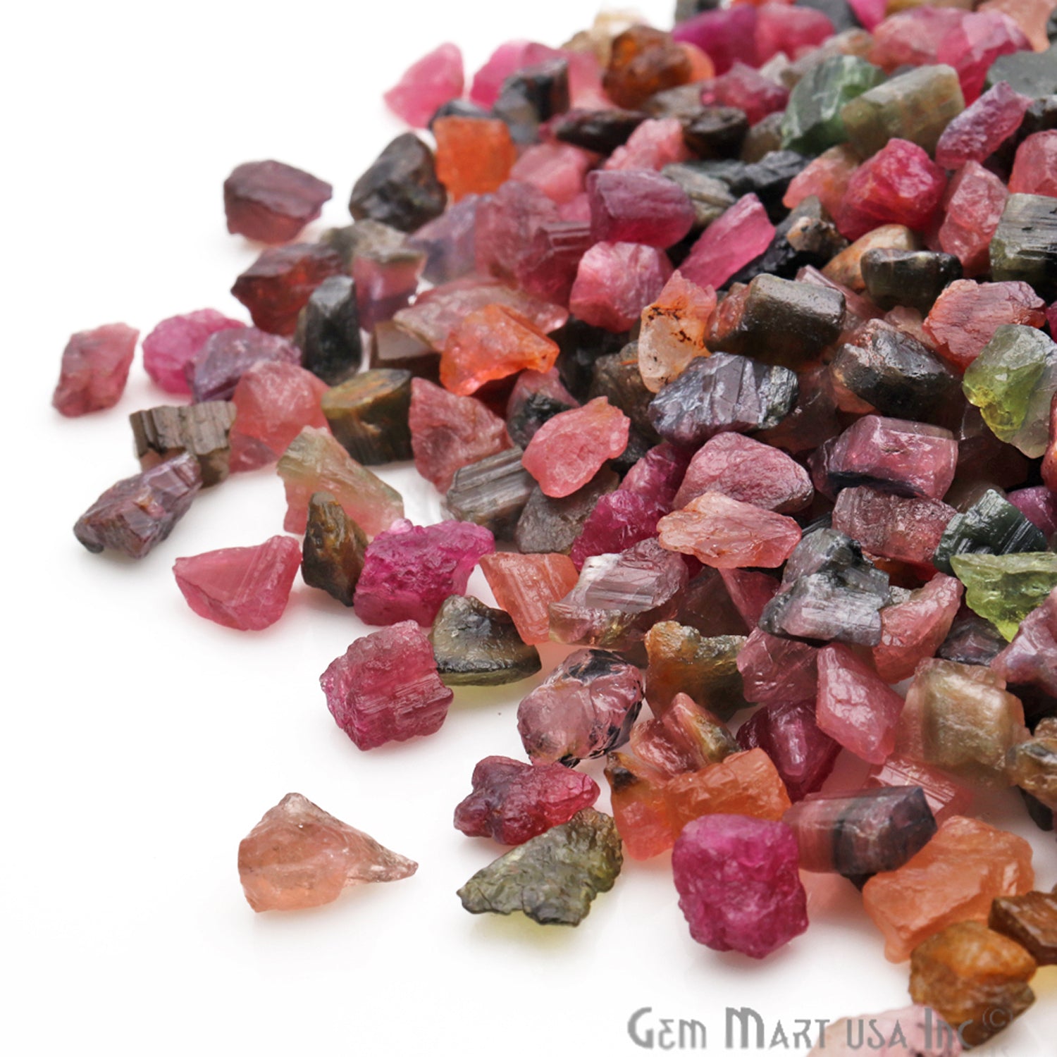 0.71oz Lot Multi Tourmaline Rough Tiny Loose Birth Gemstone - GemMartUSA