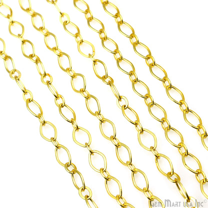 Oval Link Finding Chain 8x5mm Gold Plated Station Rosary Chain