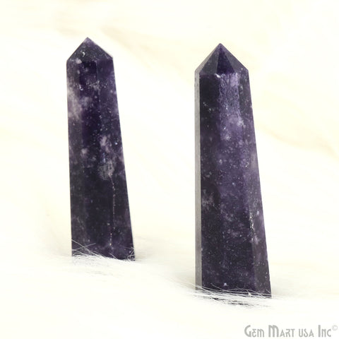 Lepidolite Apatite Gemstone Jumbo Tower Crystal Tower Obelisk Healing Meditation Gemstones 2-3 Inch