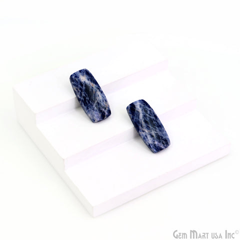 Sodalite Cylindrical Shape 30x13mm Loose Gemstone For Earring Pair