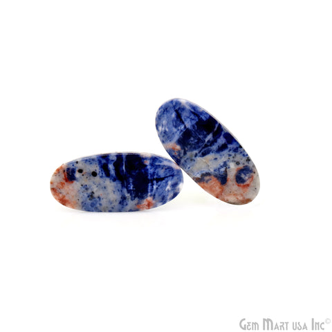 Sodalite Oval Shape 30x13mm Loose Gemstone For Earring Pair