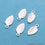 5pc Lot Silver Plated Leaf Shape Filigree Findings Charms - GemMartUSA