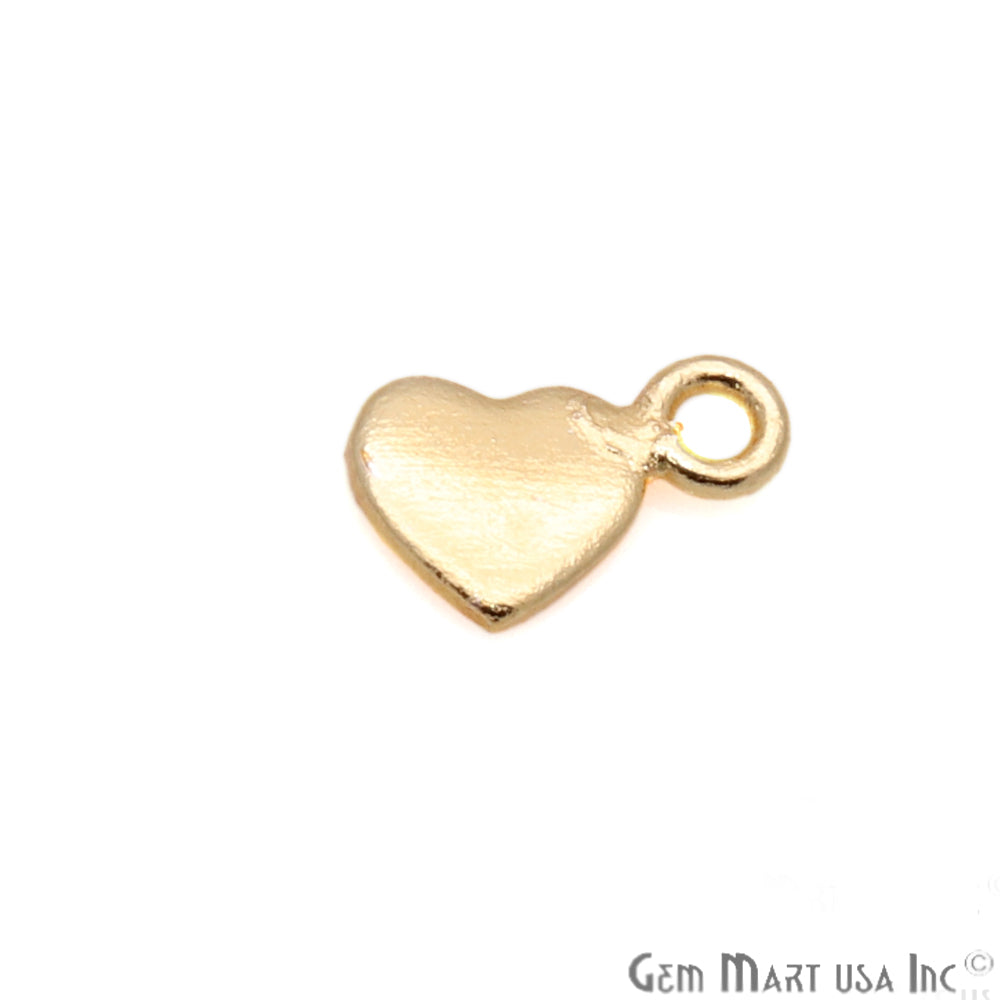 5pc Lot Heart Finding 9x6mm Gold Plated Jewelry Making Charm - GemMartUSA