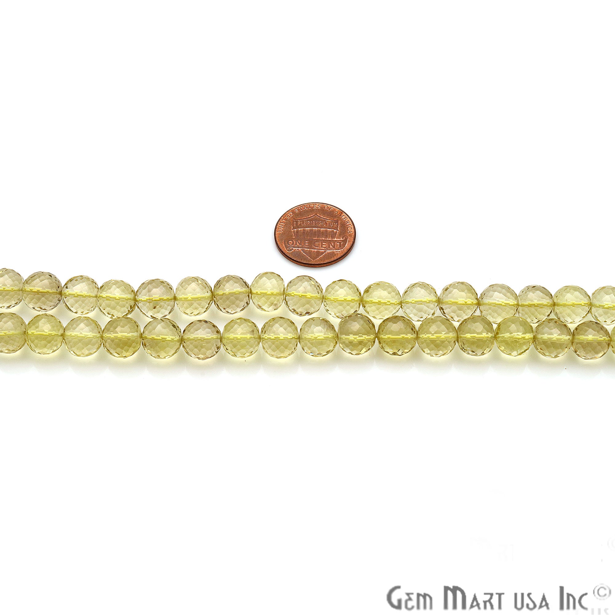 Lemon Topaz Round 8-9mm Crafting Beads Gemstone Strands 16INCH - GemMartUSA