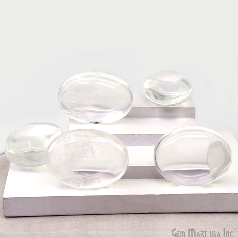 Crystal Smooth Oval Palm Stone 49x34mm Healing Gemstone Crystal Palm Stone Worry Stone, Self Care