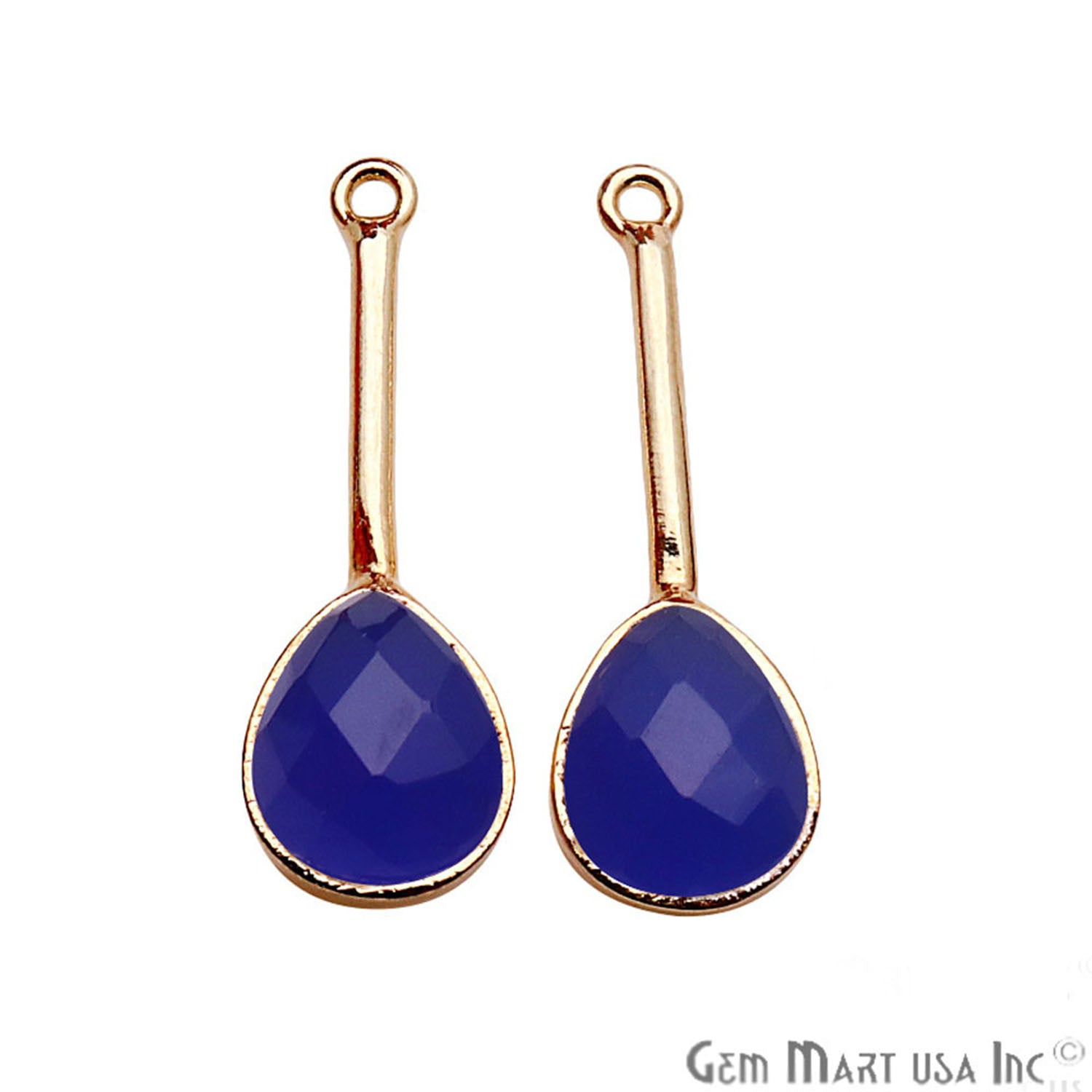 DIY Gemstone Long Dangle Drop Chandelier Earring Connector 1 Pair (Pick Stone) - GemMartUSA