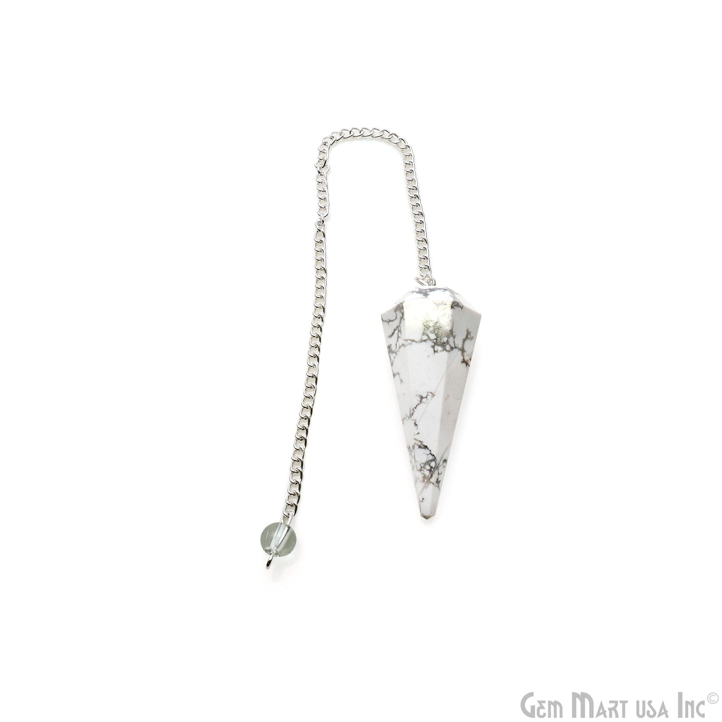 Healing Dowsing Pendulum Pendant & Silver Plated Chain (Pick  Your Gemstone)