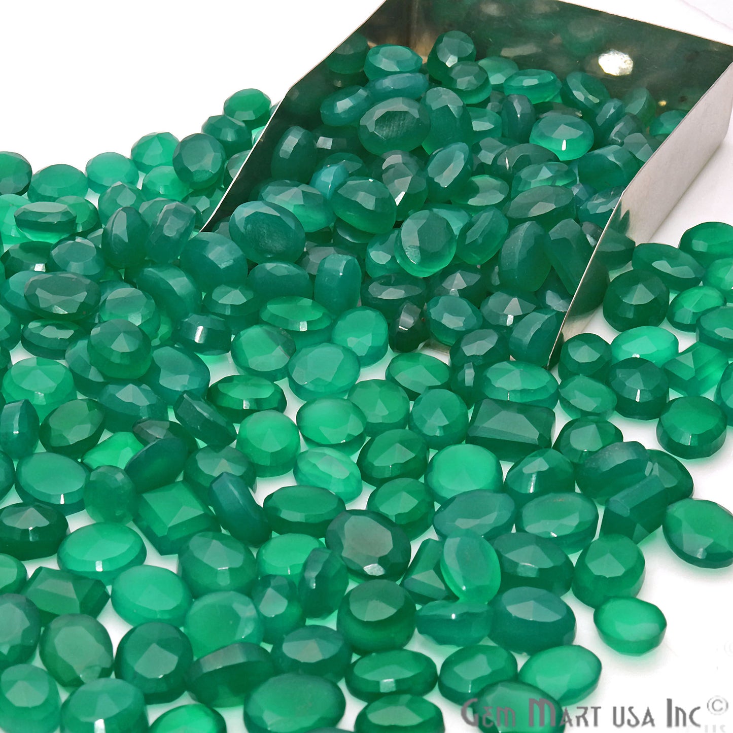 Natural Green Onyx Mix Shape Loose Gemstones,Precious Stones - GemMartUSA