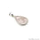 Rose Quartz Gemstone Pears 32x19mm Sterling Silver Necklace Pendant 1PC