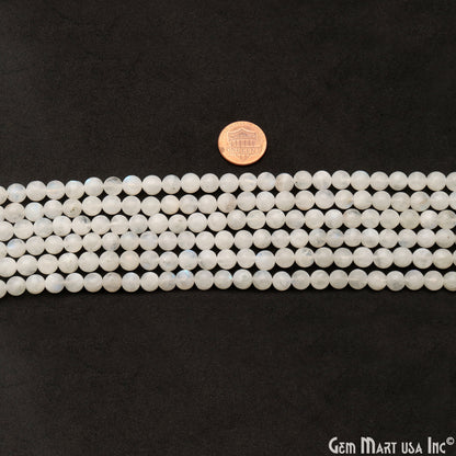 Rainbow Moonstone Cabochon Beads, 13 Inch Gemstone Strands, Drilled Strung Briolette Beads, Cabochon Shape, 7-8mm