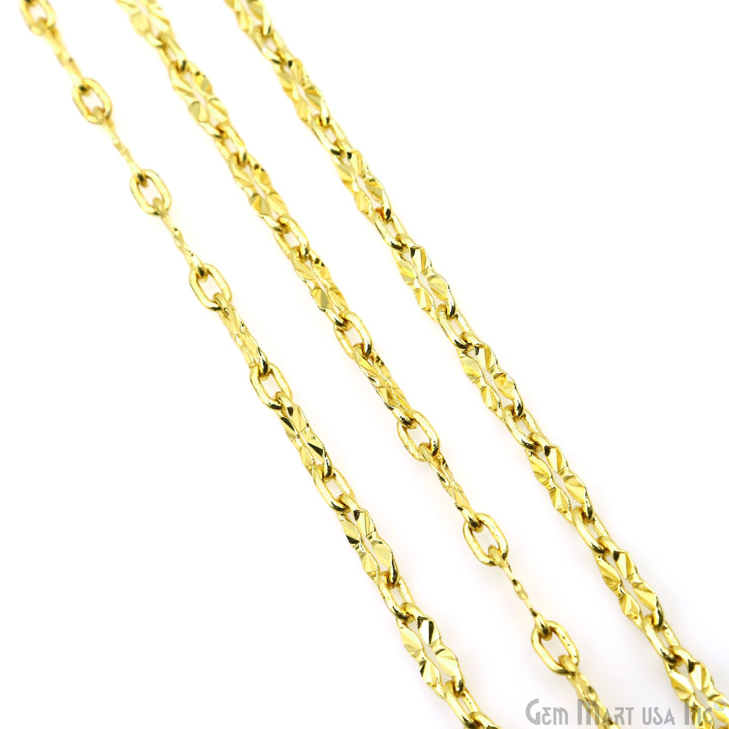 Fancy Finding Chain 8x3mm Gold Plated Station Rosary Chain