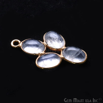 DIY Rainbow Moonstone 23x15mm Chandelier Finding Component (Pick Your Plating) - GemMartUSA