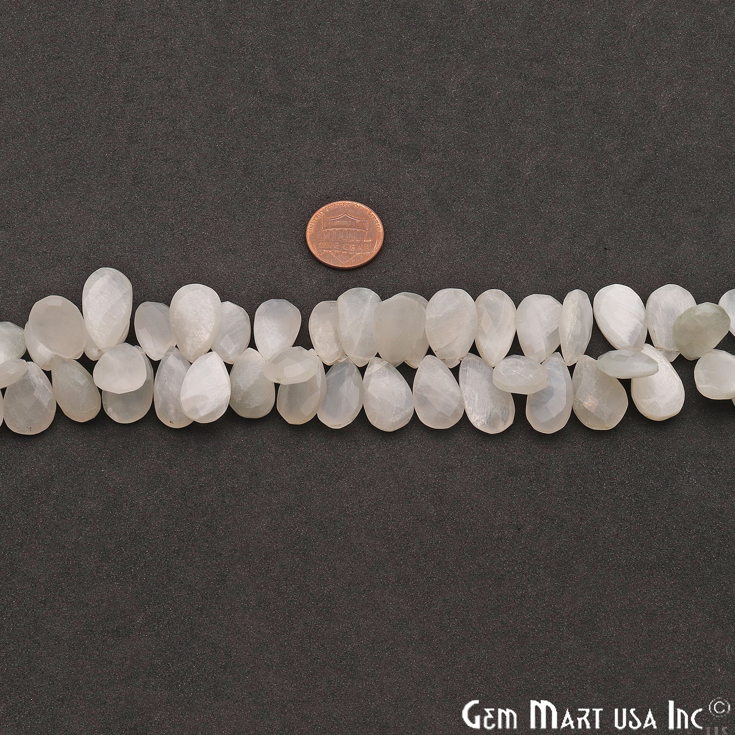 White Moonstone Pears 19x12mm Crafting Beads Gemstone Briolette Strands 8 INCH - GemMartUSA