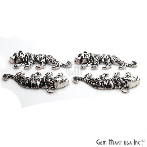 Leopard Shape Oxidized 54x25mm Charm For Bracelets & Pendants - GemMartUSA