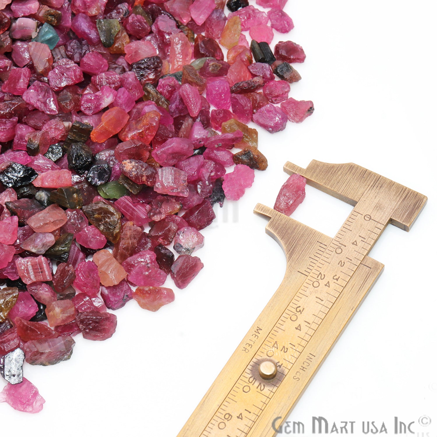 0.71oz Lot Multi Tourmaline Rough Tiny Loose Birth Gemstone - GemMartUSA