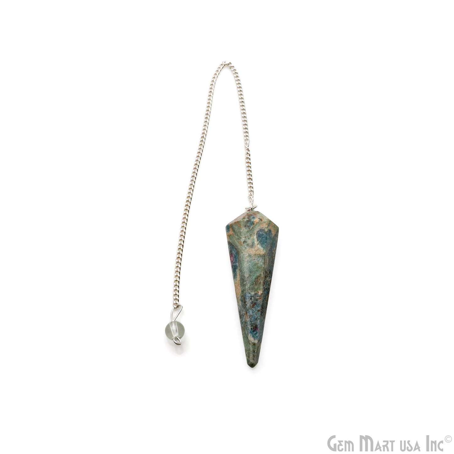 Healing Dowsing Pendulum Pendant & Silver Plated Chain (Pick  Your Gemstone)