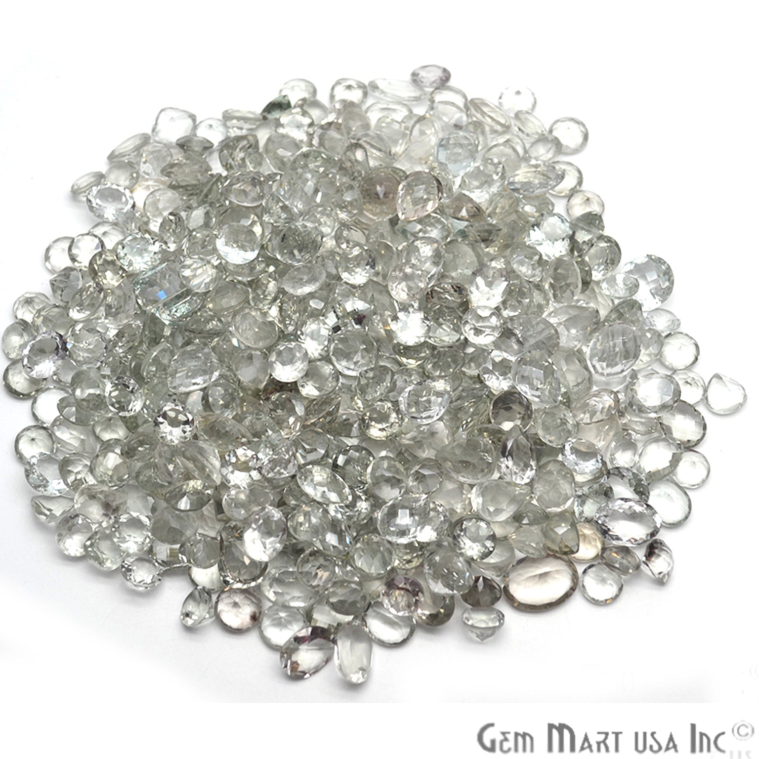100Cts Big Size Wholesale Green Amethyst Mix Shape Loose Gemstones - GemMartUSA