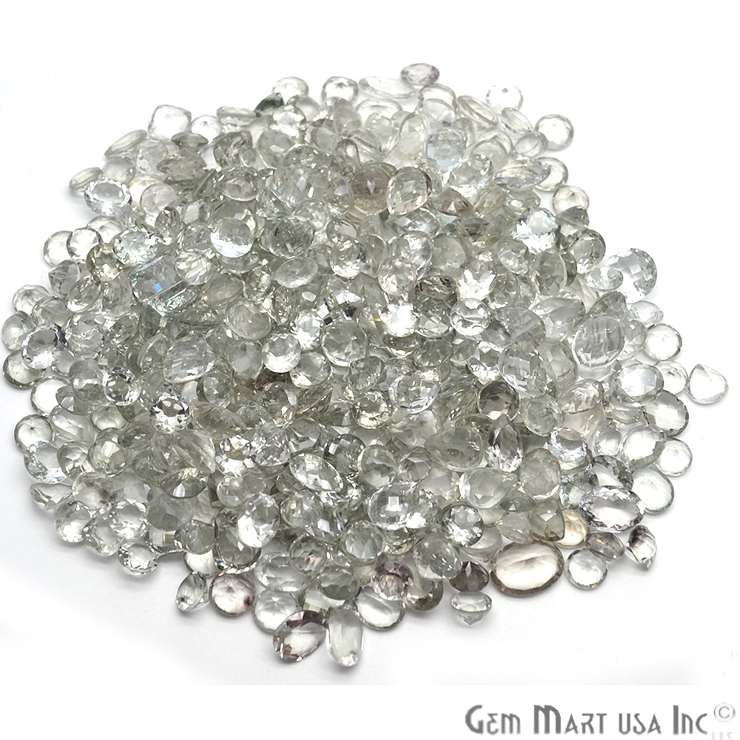 100Cts Big Size Wholesale Green Amethyst Mix Shape Loose Gemstones - GemMartUSA