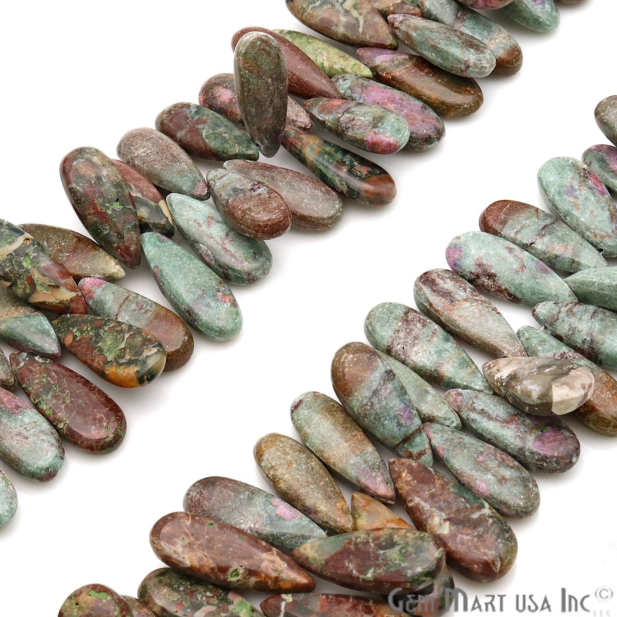 Ruby Zoisite Pears 25x10mm Crafting Beads Gemstone Briolette Strands 8 Inch - GemMartUSA