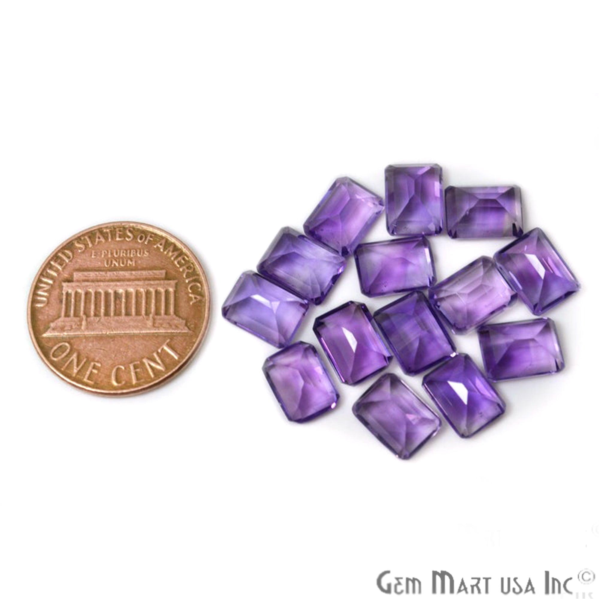 20 cts Amethyst Octagon 6x8, Loose Faceted Stone, Amethyst Mix, Amazing Cut and Quality - GemMartUSA