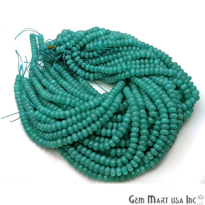 Amazonite Jade 7-8mm Faceted Rondelle Beads Strands 14Inch - GemMartUSA