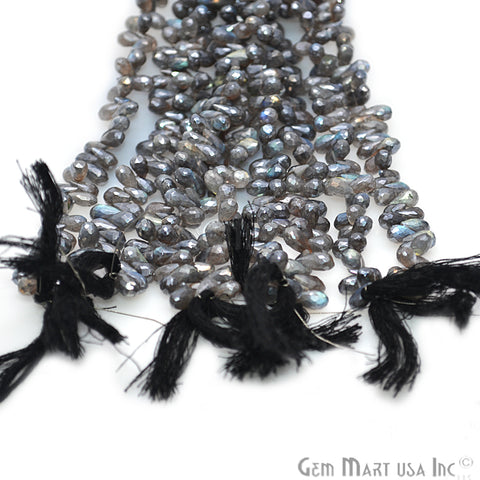Mystique Labradorite Briolette Beads Gemstone 9x5mm Rondelle Beads - GemMartUSA