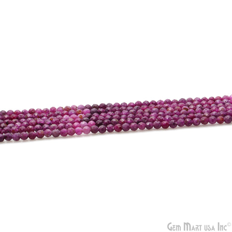 Ruby Faceted 3mm Gemstone Rondelle Beads 1 Strand