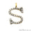 S' Alphabet Charm CZ Pave Gold Vermeil Charm for Bracelet & Pendants - GemMartUSA