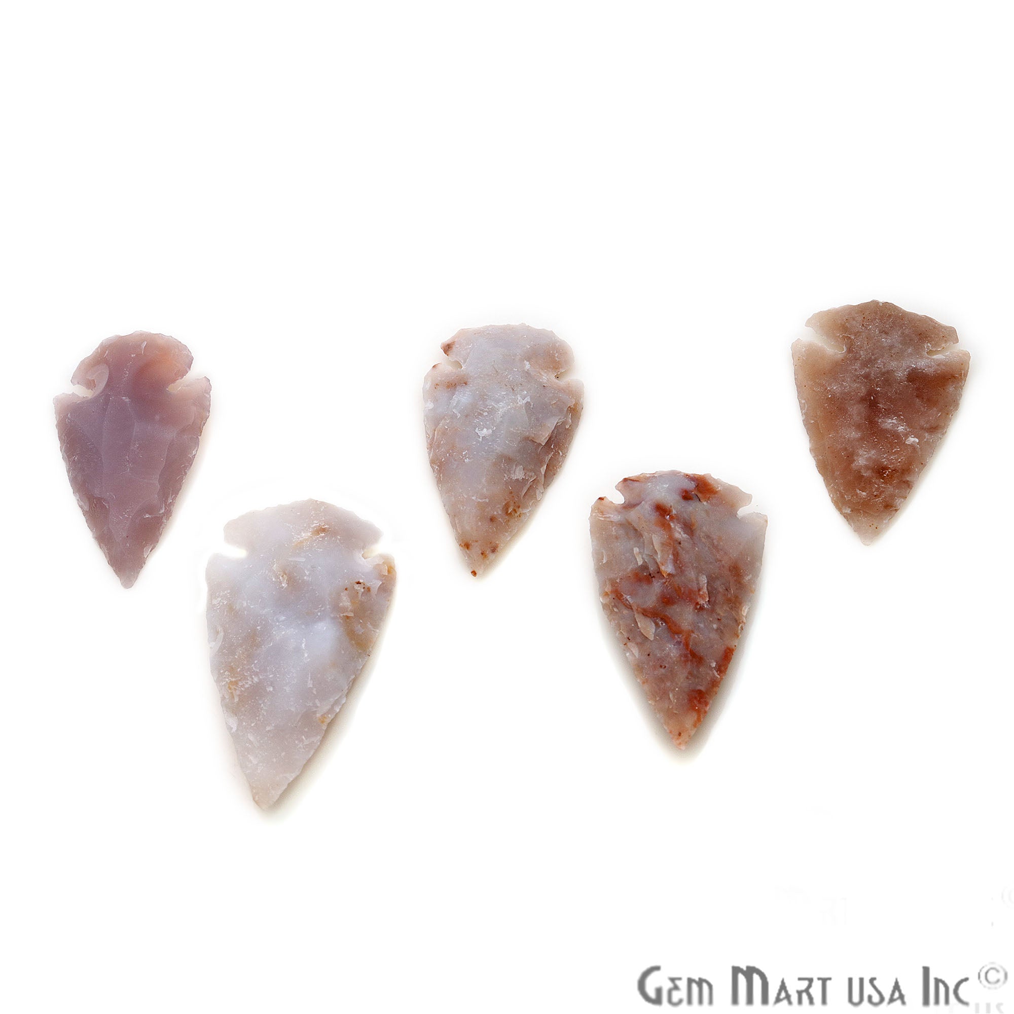 Arrowhead Cut Gemstones, 44x19mm Handcrafted Stone, Loose Gemstone, DIY Pendant, DIY Jewelry - GemMartUSA