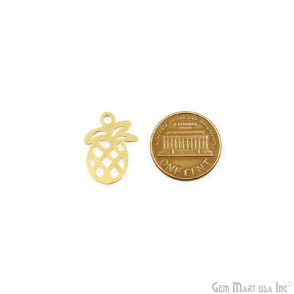 Pineapple Shape Metal 20x14.5mm Filigree Finding Charm Connector