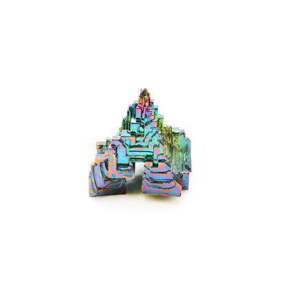 Bismuth Crystal Rainbow Bismuth XXL Crystal Cluster Display Specimen Mineral Decor Pyramid Teaching Tools Stone Educational Rock Peacock Ore