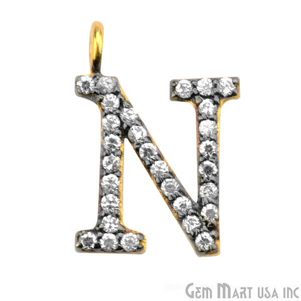 'N' Alphabet Charm CZ...