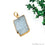 Aquamarine Free Form shape 31x18mm Gold Electroplated Gemstone Single Bail Pendant