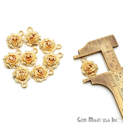 Flower Shape Finding 15x12mm Chandelier Jewelry Charm (Pick Plating) - GemMartUSA