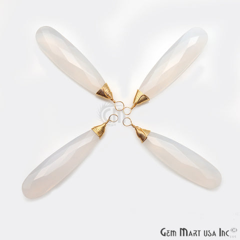 Pear Shape 47x11mm Gemstone Connector Pendant (Pick Your stone) - GemMartUSA